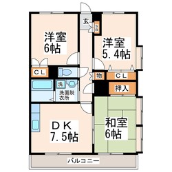 水源町 徒歩16分 2階の物件間取画像